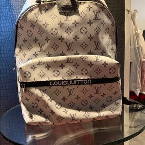 Louis Vuitton Monogram White and Gray Backpack